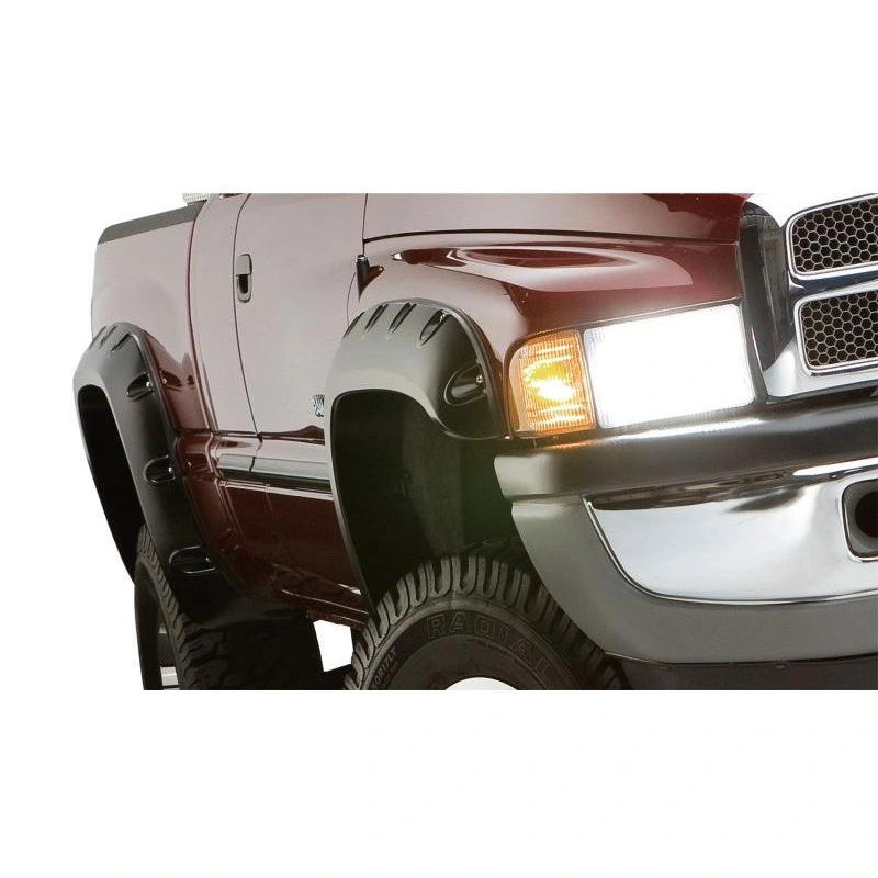 Bushwacker 02-08 Dodge Ram 1500 Fleetside Pocket Style Flares 4pc 75.9/76.3/97.9in Bed – Black